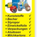 gelbe Tonne Aufkleber