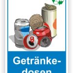 Getränkedosen Container Schilder - Aufkleber
