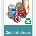 Getränkedosen Behälter Tonne- Container Schilder - Aufkleber