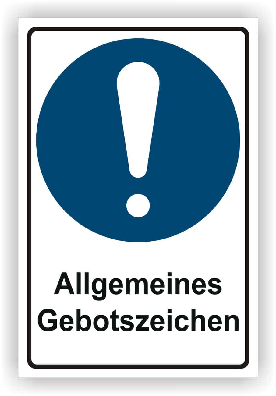 Gebotszeichen Kombischild DIN EN ISO 7010 M001 ASR A1.3