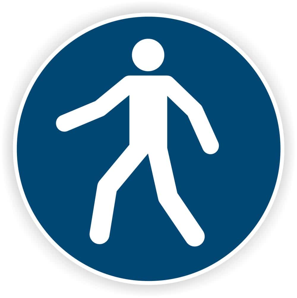 Gebotszeichen Fußgängerweg benutzen M024 nach DIN EN ISO 7010 ASR A1.3