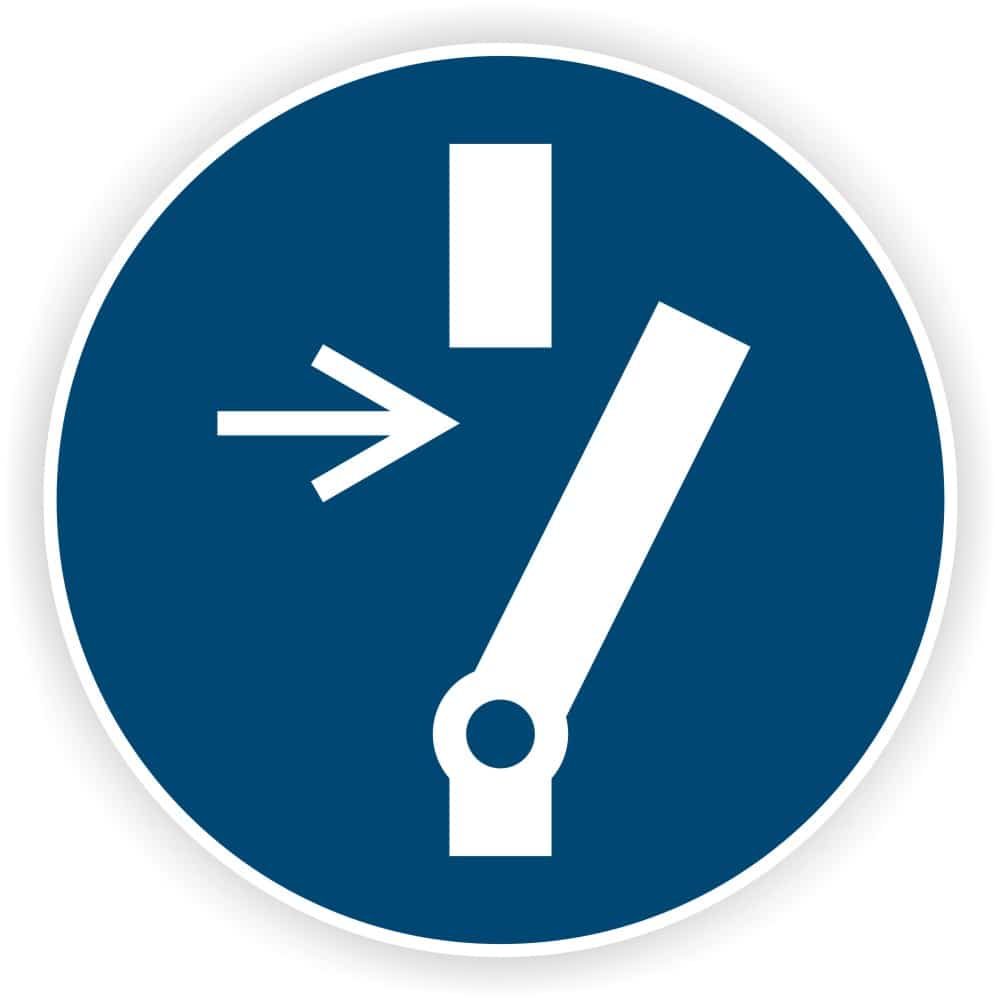 Wartung/Reparatur freischalten M021 ASR A1.3 DIN EN ISO 7010 Sicherheitsaufkleber