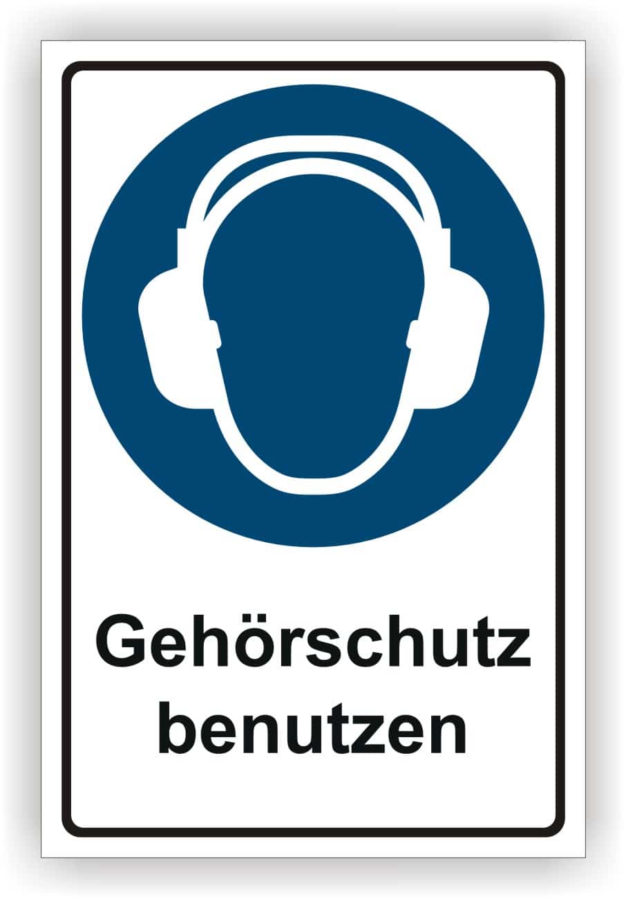 Kombischild Gehörschutz benutzen – DIN EN ISO 7010 ASR A1.3 M003
