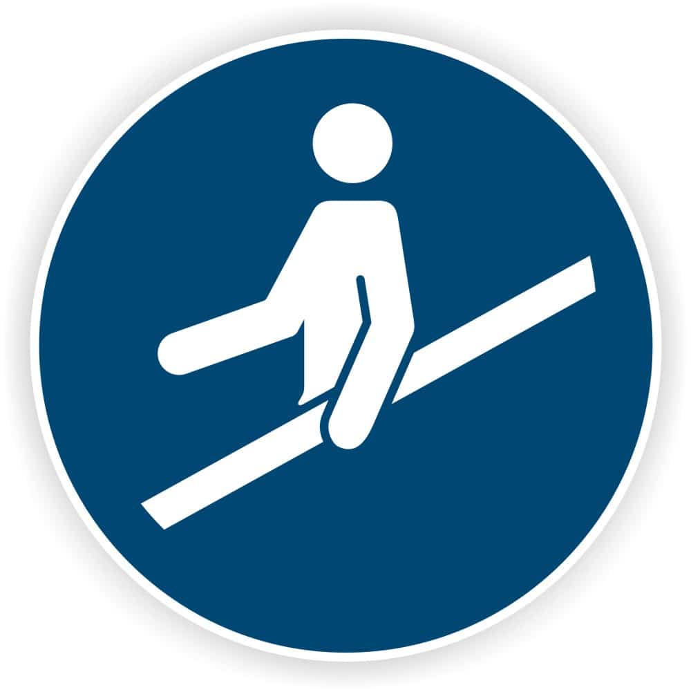Handlauf benutzen Gebotszeichen DIN EN ISO 7010 M012 ASR A1.3