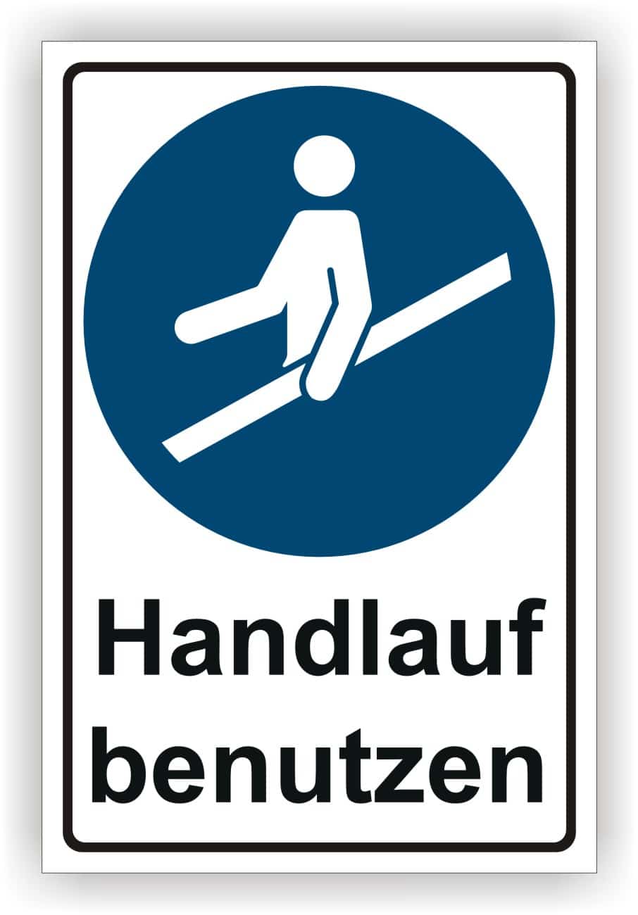 Handlauf-Kombischild DIN EN ISO 7010 M012 ASR A1.3