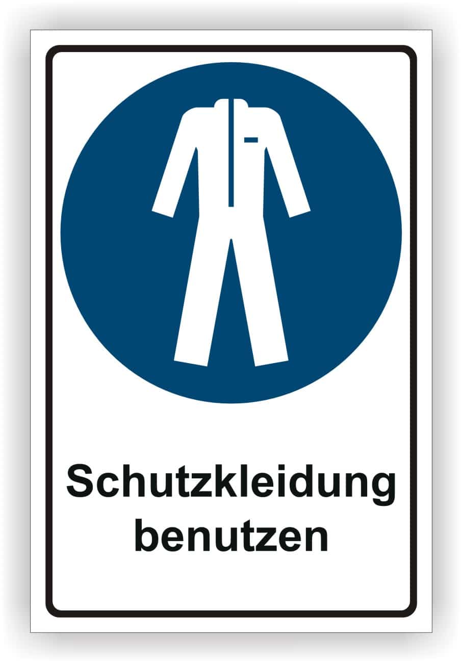 Kombischild Schutzkleidung DIN EN ISO 7010 M010 – UV-resistent