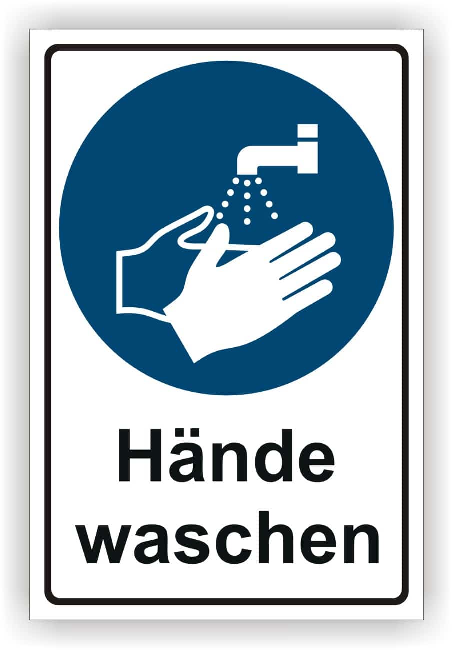 Kombischild Hygiene Hände waschen DIN EN ISO 7010 M011 ASR A1.3