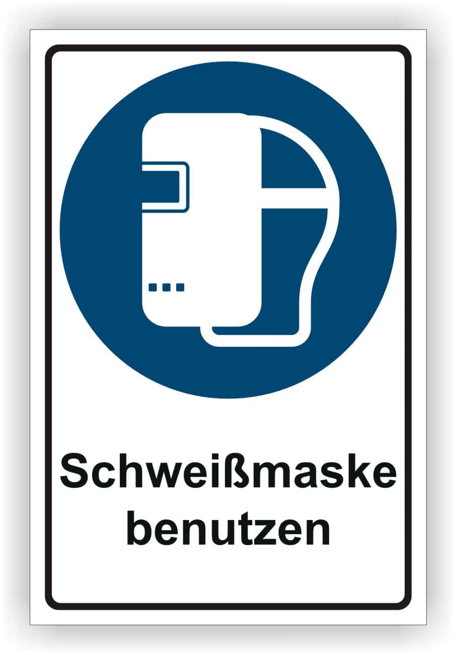 Schweißmaske Kombischild nach DIN EN ISO 7010 M019