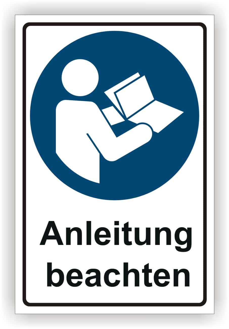 Gebotszeichen M002 Anleitung beachten DIN EN ISO 7010 ASR A1.3