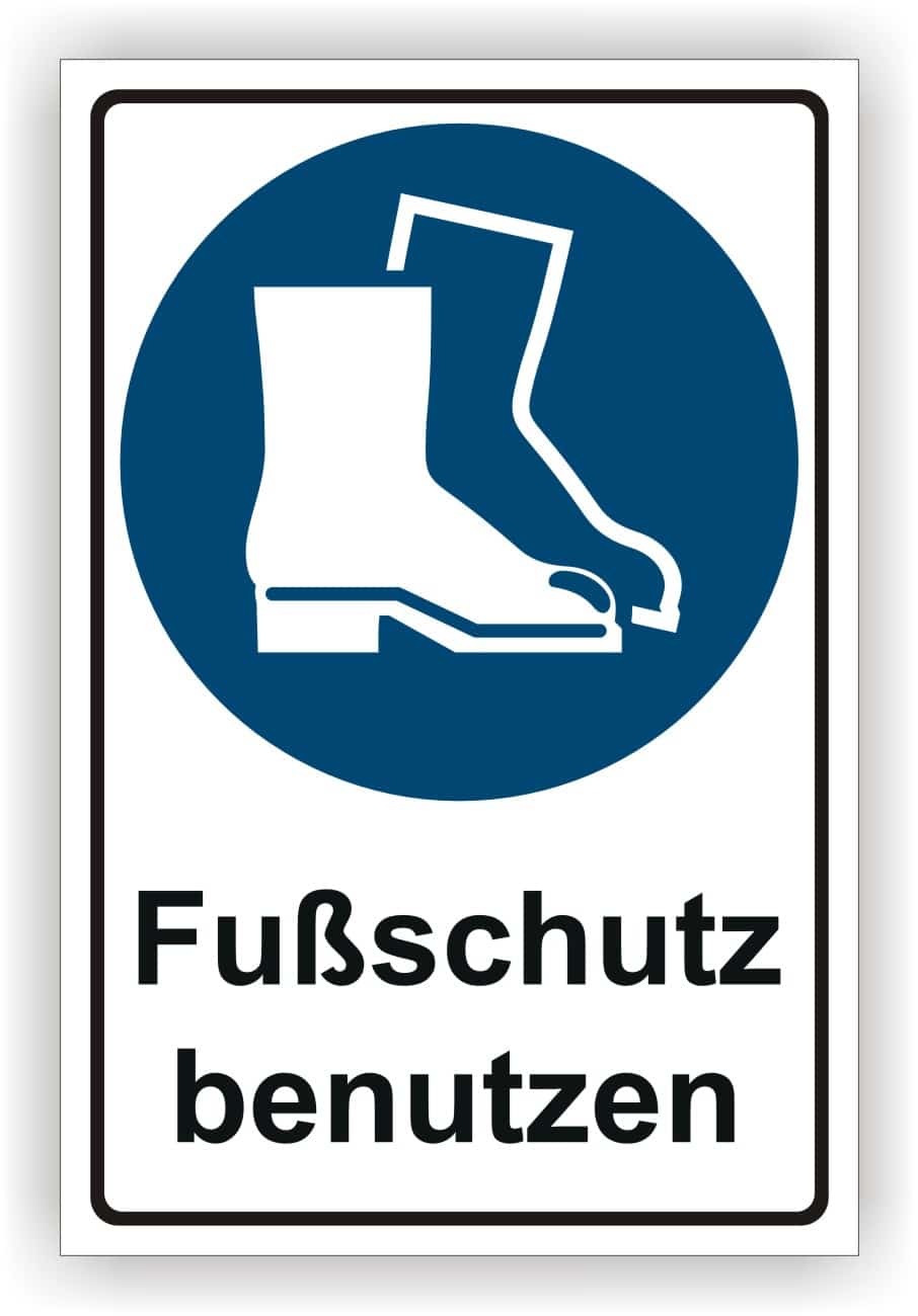 Fußschutz Kombischild nach DIN EN ISO 7010 ASR A1.3 M008