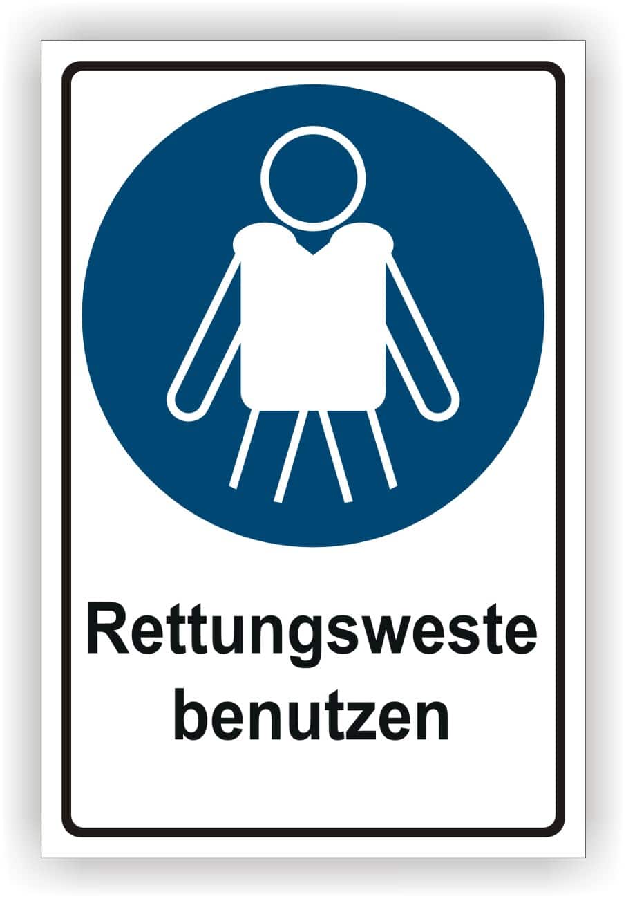 Rettungsweste Kombischild DIN 4844-2 nach ASR A1.3 Standard
