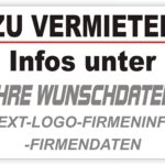 Zu vermieten Info Schild