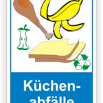 Küchenabfälle Schild-Aufkleber