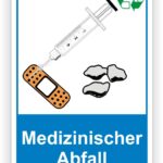 Medizinischer Abfall Schild-Aufkleber