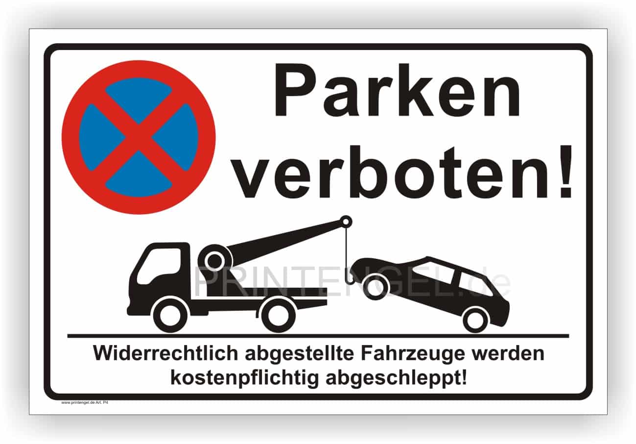 Halteverbotschild Parken verboten – UV-resistent & kratzfest