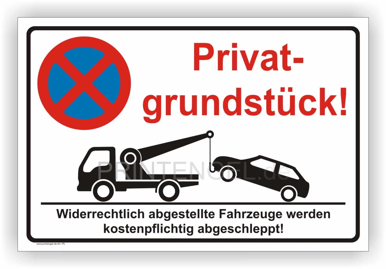 Parkverbot Halteverbotsschilder für Privatgrundstück