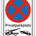 Schild-privatparkplatz