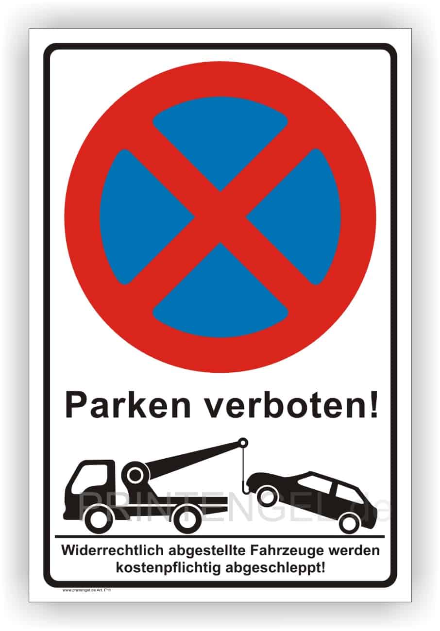Parkverbot Schild mit UV-Schutz – beständig und langlebig