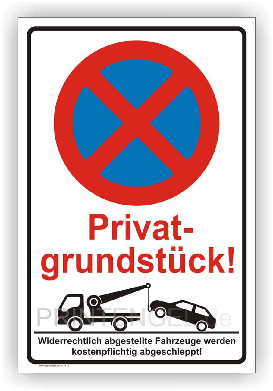 Parkverbot Schild Privatgrundstück – Alu & Folie