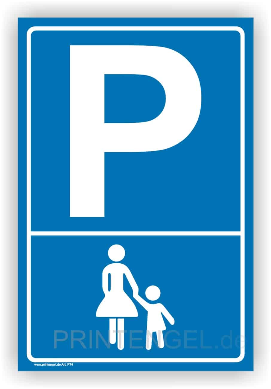 Parken-Mutter-Kind-Schild mit UV-Schutz