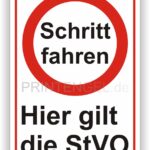 Hier gilt die StVo Schild Schritt fahren