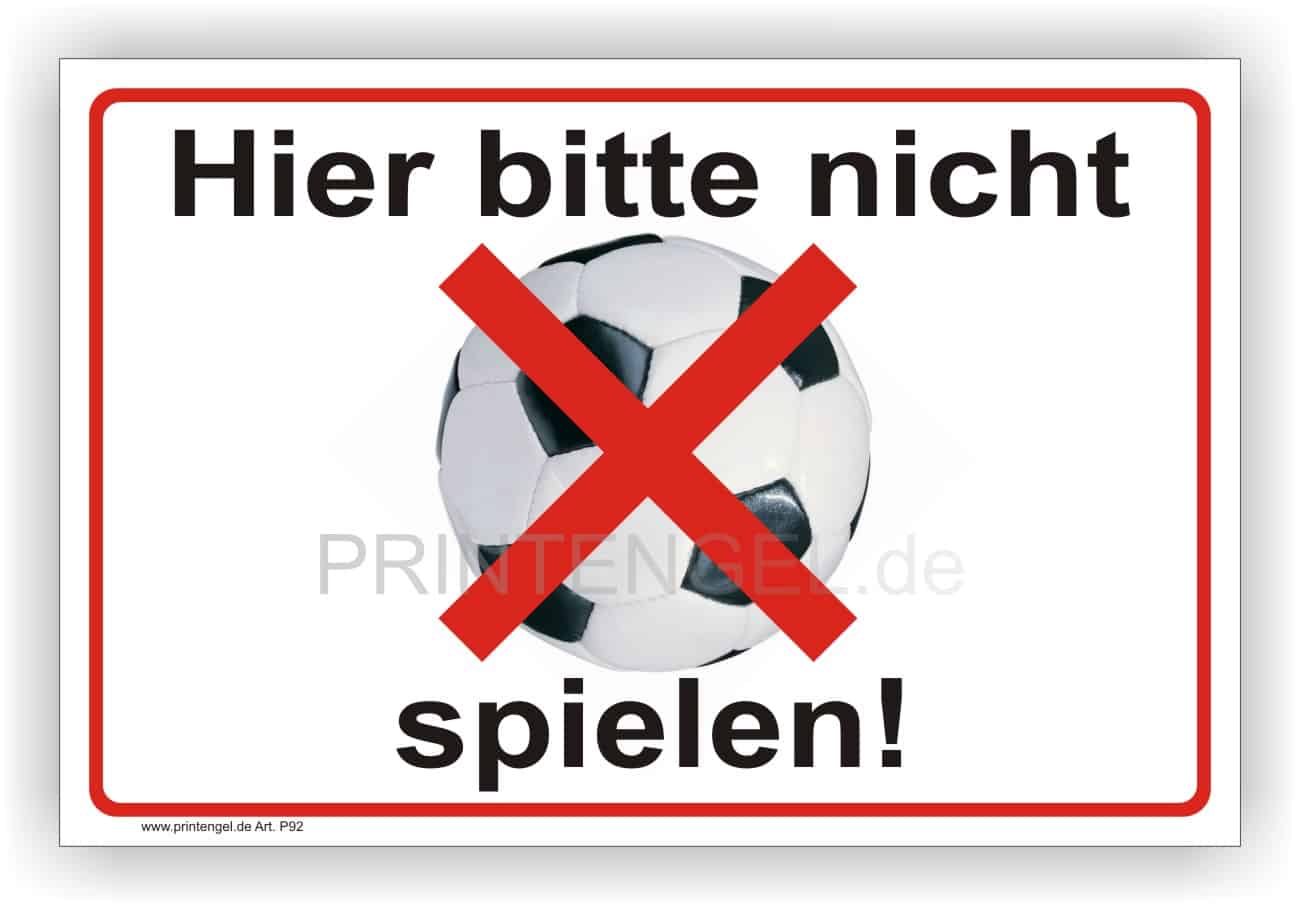 Hinweisschild Ballspielverbot – Schulgelände