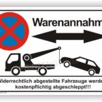 Warenannahme Parkverbot Schild