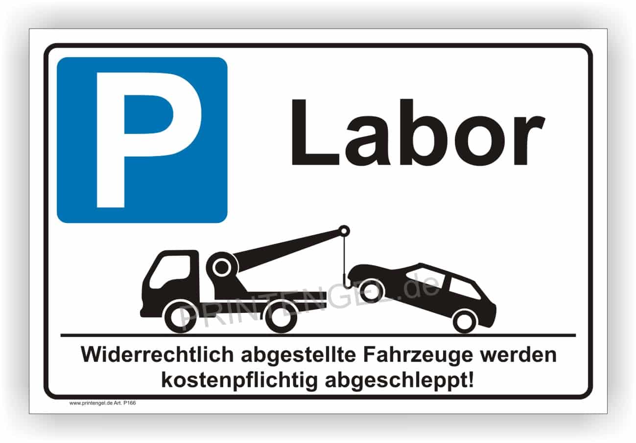 Labor-Parkplatz Beschilderung UV-resistent