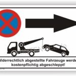 Parverbot Pfeil links Schild