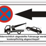 Parverbot Schild Pfeil rechts