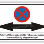 Parverbot Pfeil rechts und links Schild