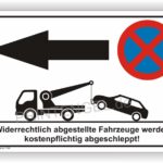 Parverbot Pfeil rechts Schild
