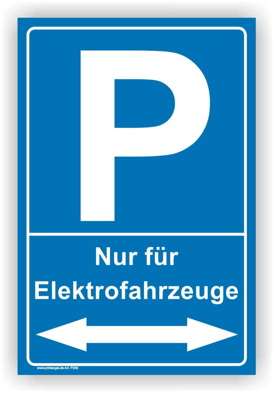 Parkplatz nur für Elektrofahrzeuge – Parkplatzschild