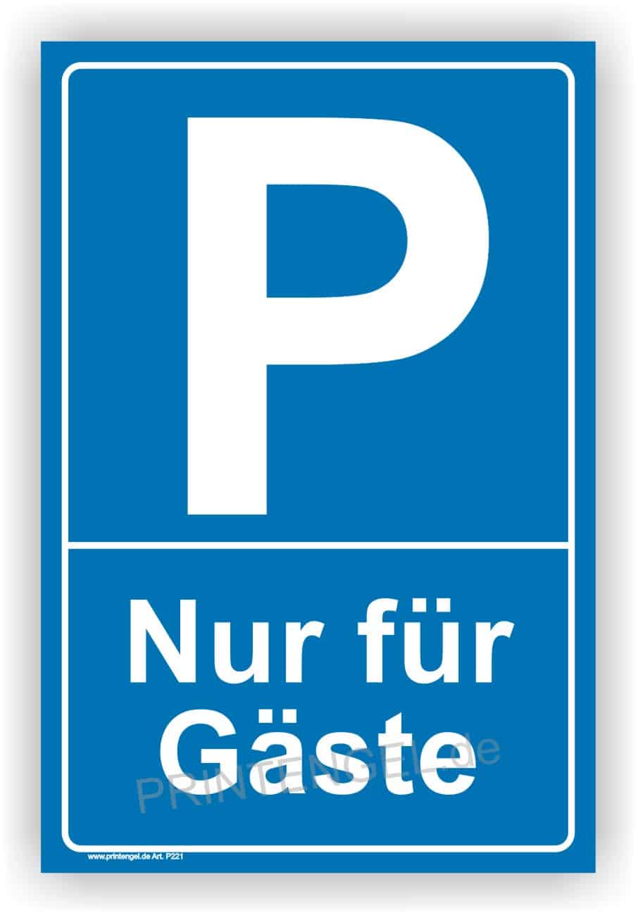 Parkplatz Schild Gäste nur - Aluminium Verbund