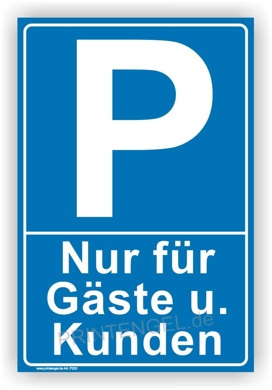 Nur für Kunden und Gäste – Aluminiumschild UV-resistent