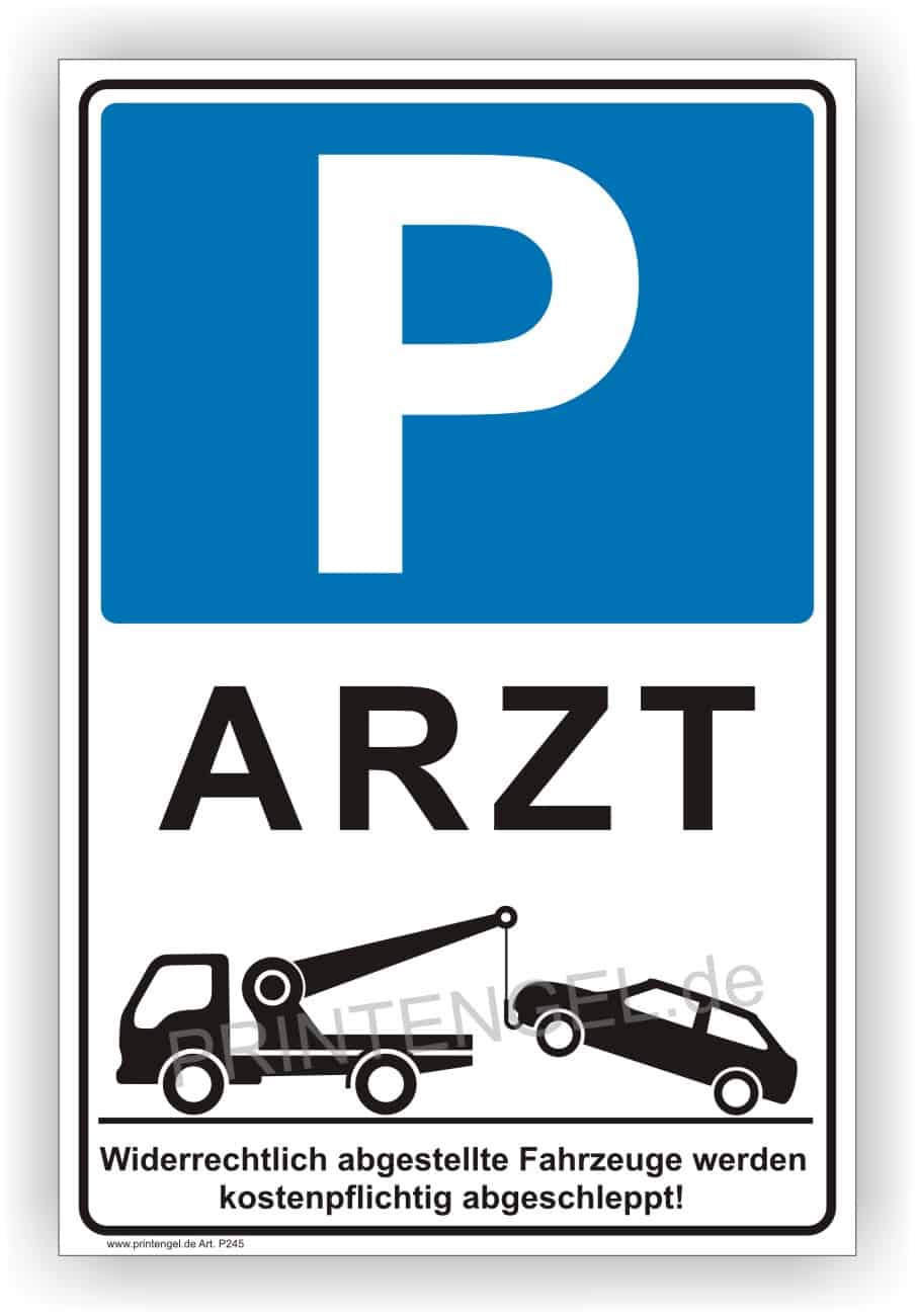 Arzt Schild – Aluminium & Folie in Wunschformat