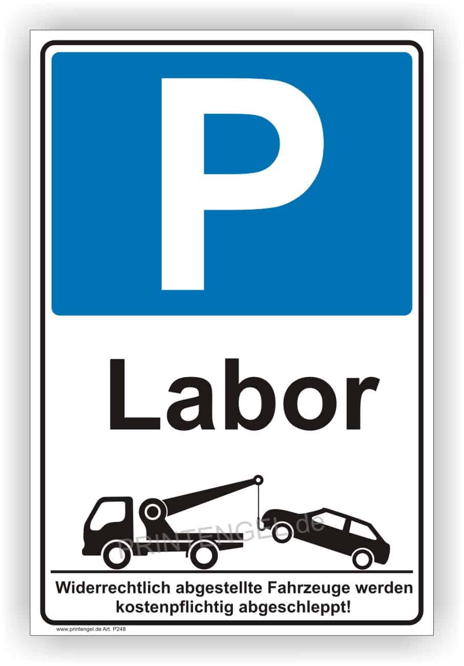 Laborschild aus Aluminium oder Folie