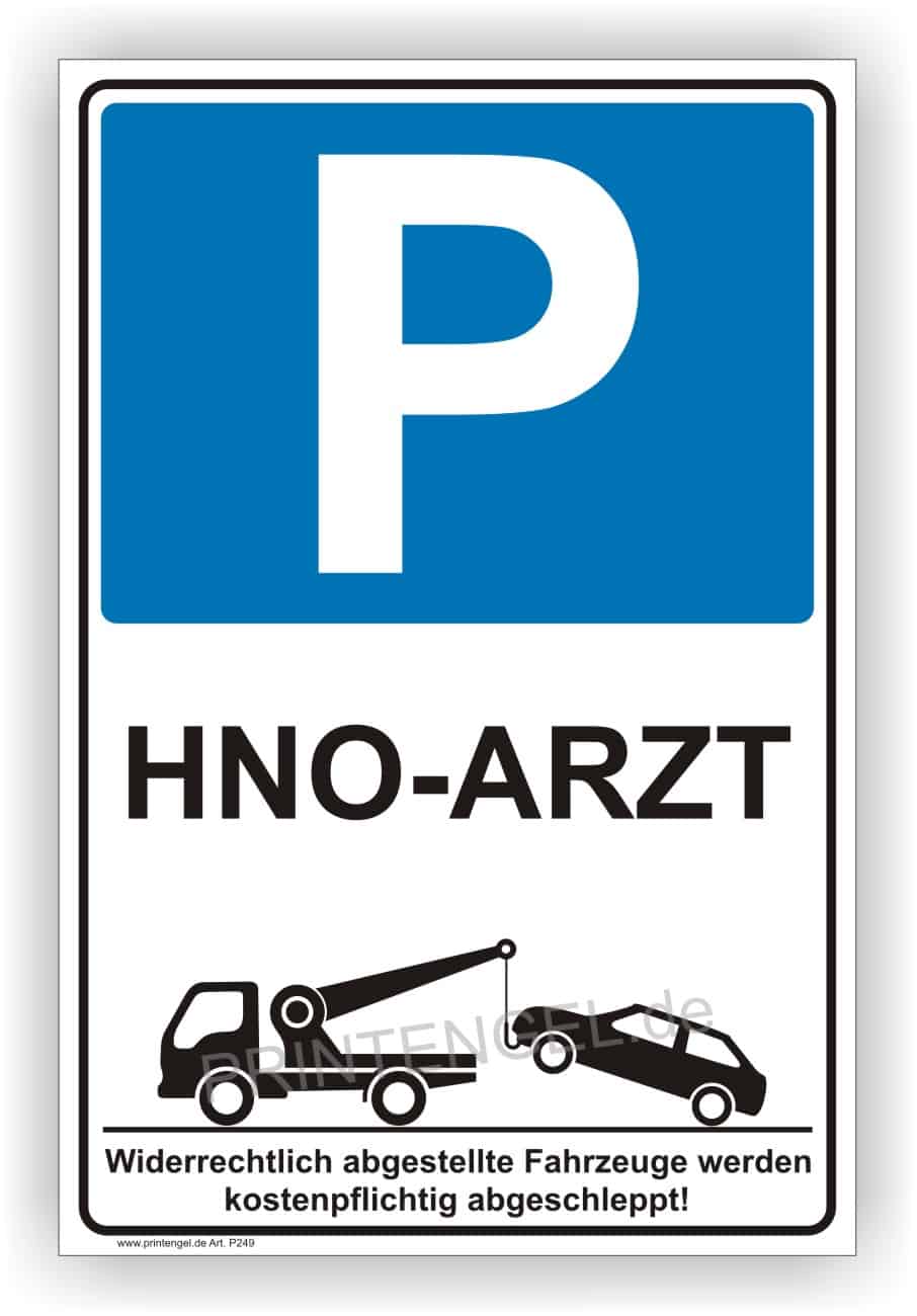 HNO-Arzt Praxisschild – Alu-Verbund oder Folie