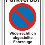 Parkverbot Parkplatzschild