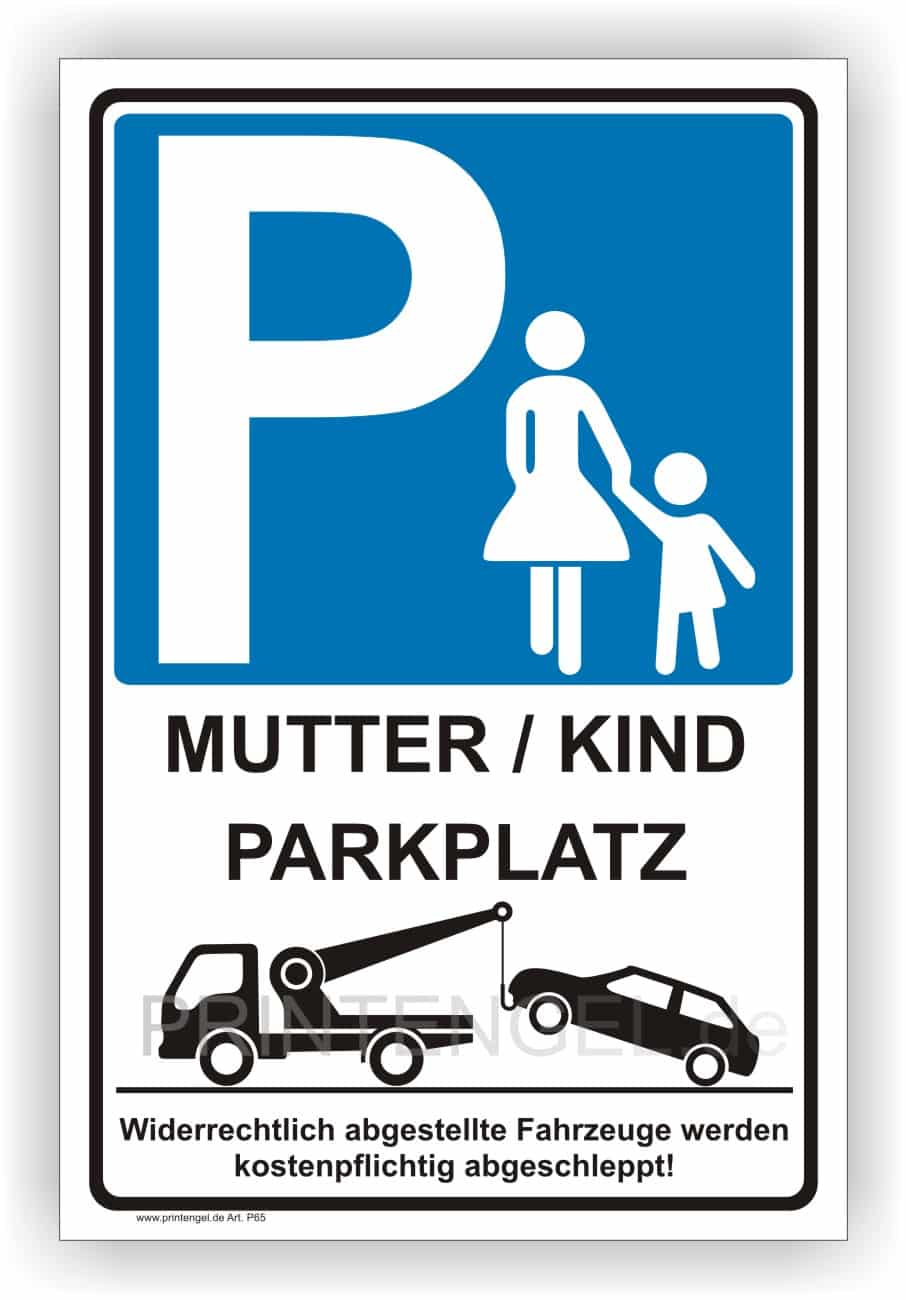 Mutter-Kind-Parkplatz Schild UV-resistent