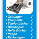 Papier Kennzeichnung Behälter Tonne- Container Aufkleber Sticker