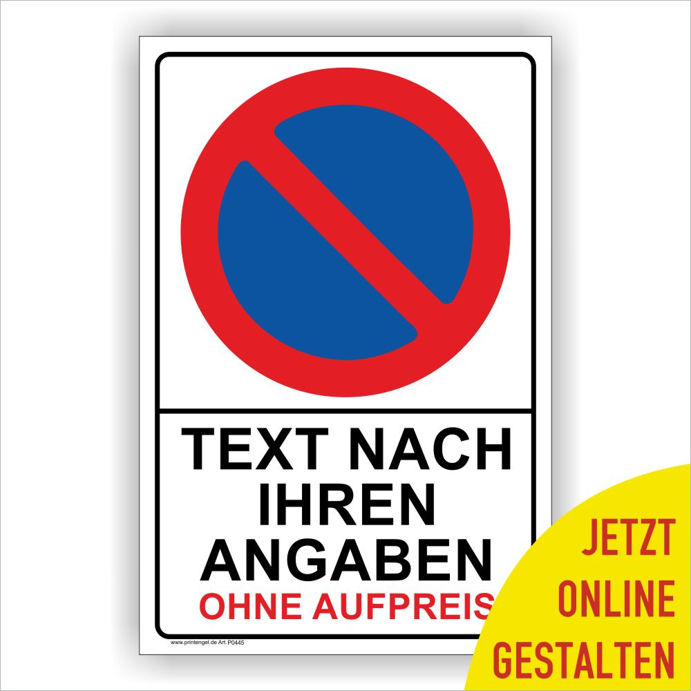 Eingeschränktes Halteverbot Schild Parkverbotsschild