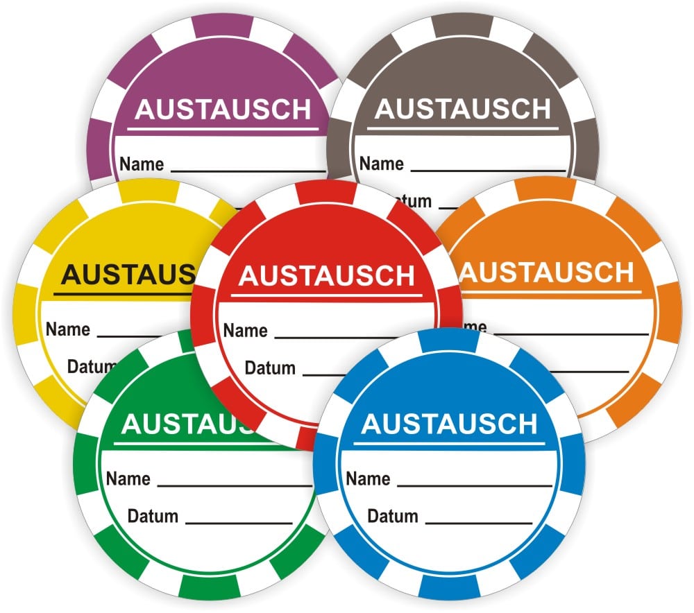 Prüfplaketten Qualitätsaufkleber Austausch