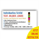 Schild Querformat personalisiert selber gestalten