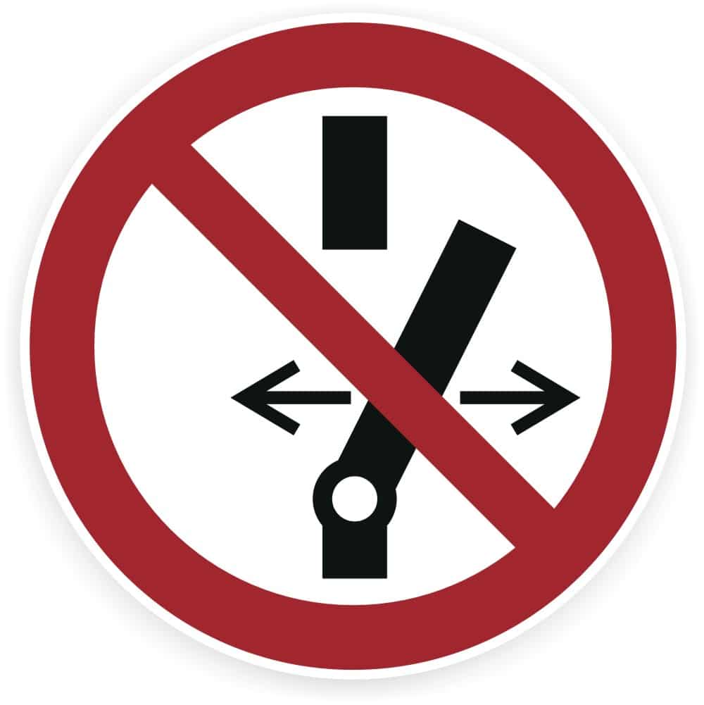 Schalten verboten Sicherheitszeichen P031 nach DIN EN ISO 7010