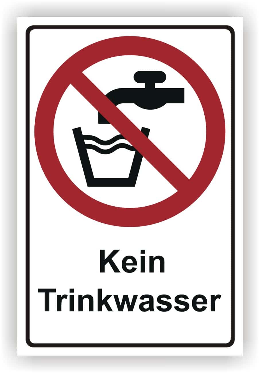 Kombischild Kein Trinkwasser DIN EN ISO 7010 P005 ASR A1.3 – Sicherheitskennzeichnung