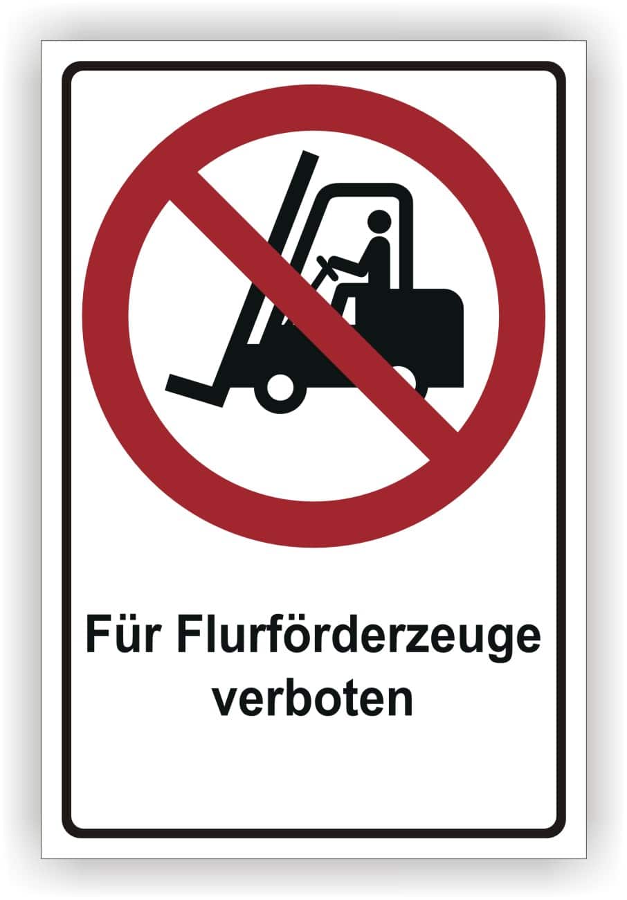 Flurförderzeuge-Verbotsschild P006 nach DIN EN ISO 7010 und ASR A1.3