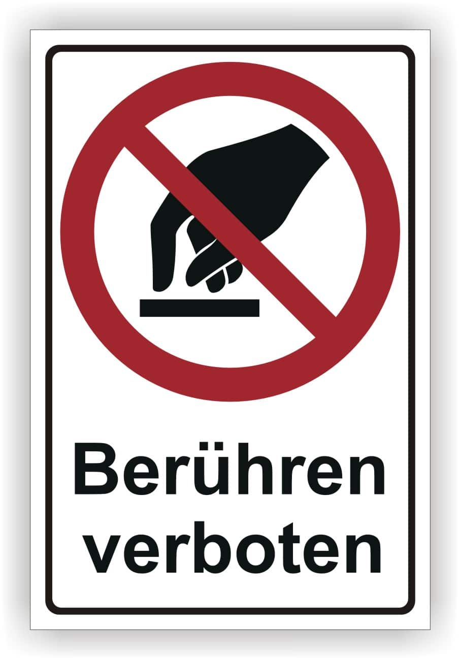 Berührungsverbot-Kombischild P010 nach DIN EN ISO 7010 und ASR A1.3