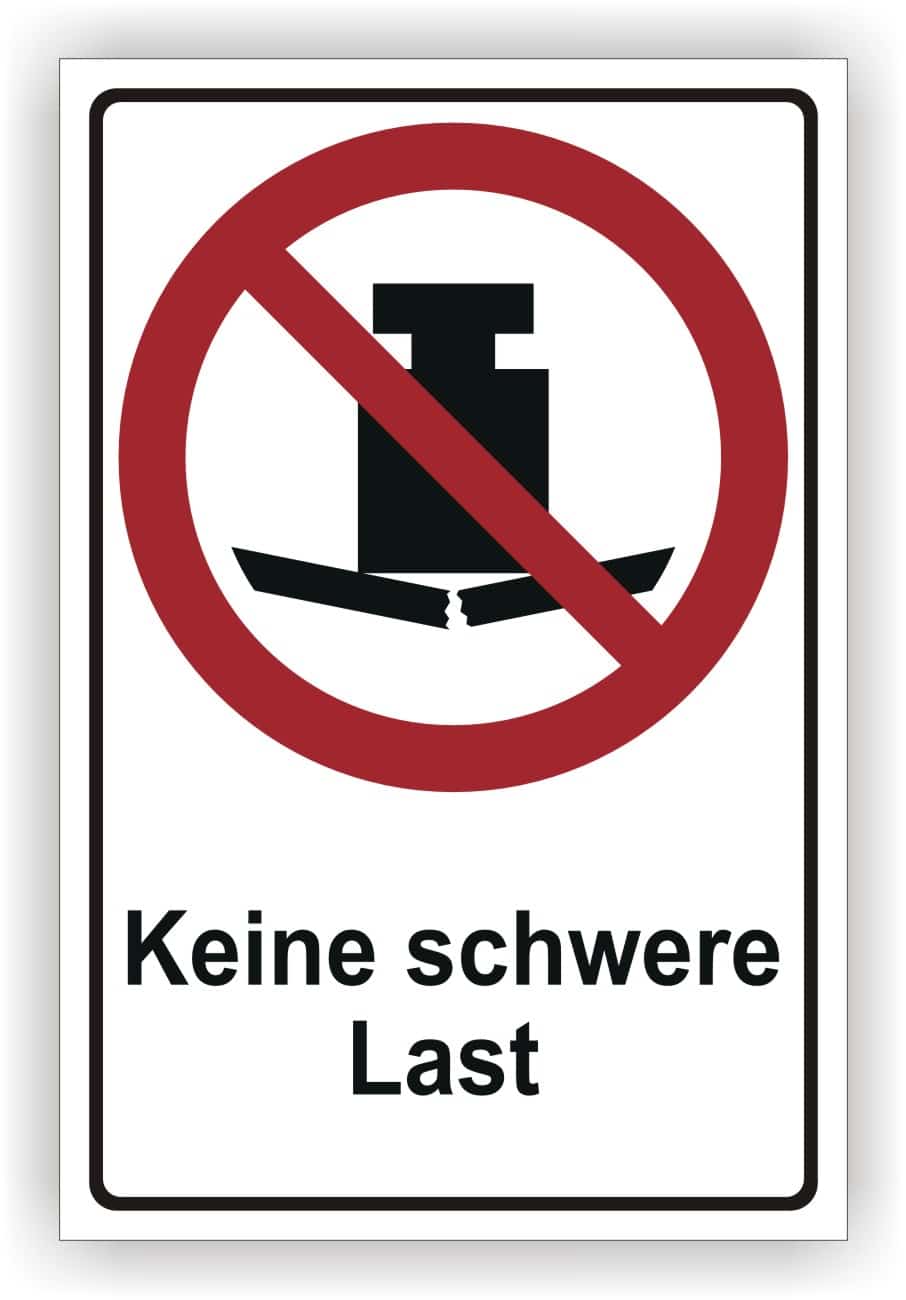 Kombischild Keine schwere Last P012 – ASR A1.3 & DIN EN ISO 7010 konform