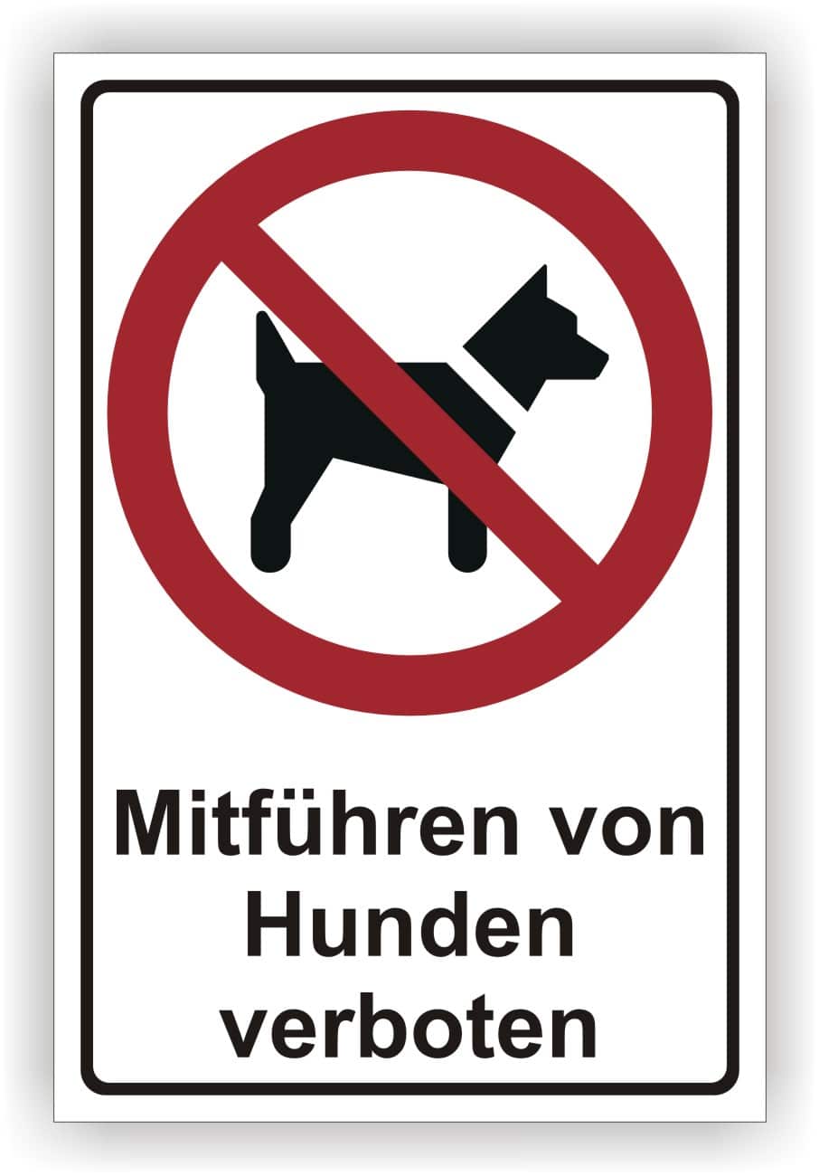 Kombischild Hundeverbot DIN EN ISO 7010 P021 ASR A1.3